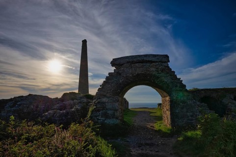 Ruin, Chimney, Botallack Tin Mine, Tin Mine, Tin Mine, Mining, Pendeen, Trewellard near St Just in