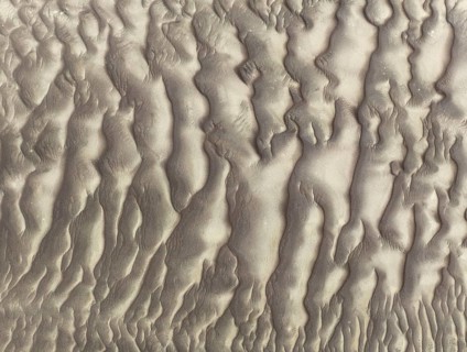 Sand patterns in the Namib Desert. Aerial view. Drone shot. Skeleton Coast, Namibia