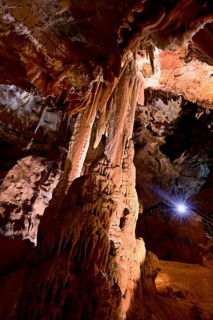 Grotte de la Madeleine, with typical stalactite formations of stalagmites and stalactites, UNESCO