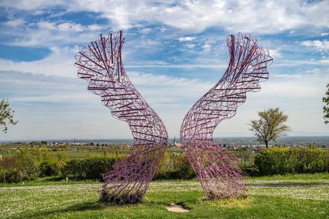 Pair of wings artwork I believe I can fly by Gleb Dusavitskiy in Sankt Martin, Südliche Weinstraße,