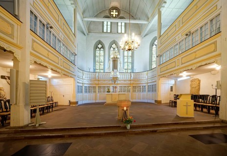 Johann-Sebastian-Bachkirche, Bachkirche, interior view, evangelical church, Johann Sebastian Bach,