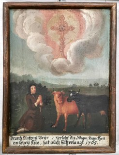 Votive image from the 18th century in the monastery church, Mönchsdeggingen monastery, former