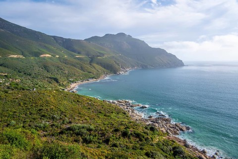Hout Bay and Chapman's Peak Drive, coast near Cape Town, South Africa