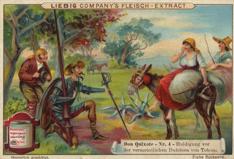 Picture series Don Quixote, Don Quixote kneeling in front of his supposed Dulcinea by Toboso,