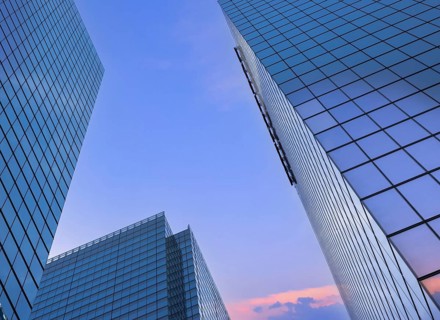 Scenic Toronto financial district skyline and modern architecture