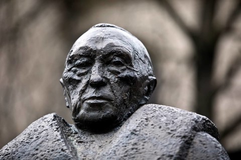 Bronze sculpture Adenauer Memorial begun by Prof. Hans Wimmer and completed by his student Gerhard
