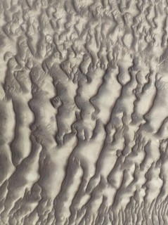 Sand patterns in the Namib Desert. Aerial view. Drone shot. Skeleton Coast, Namibia