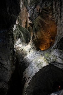Trümmelbach gorge, Trümmelbach Falls, long time exposure, Lauterbrunnen, Bernese Oberland,