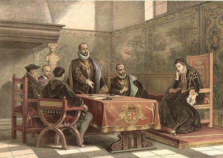 Margaret of Parma (1522–1586) in consultation with her advisers, c. 1560. She was the illegitimate