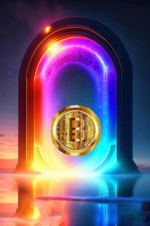 Symbolic image, bitcoin against dollar, question mark, stock market prices, uncertain digital