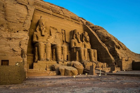 Abu Simbel temple, Pharaoh Ramesses II, sunrise, UNESCO World Heritage Site, Luxor, Egypt