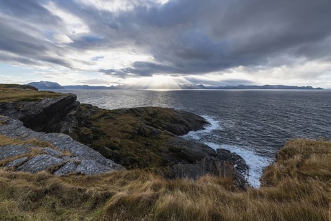 View from Söröya to the mainland, Finnmark, Norway, October 2018