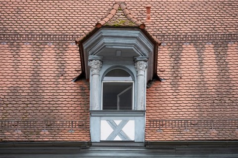 Historic dormer, Altdorf, Middle Franconia, Bavaria, Germany