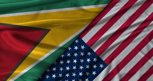 Bilateral relations between Guyana and United States. Flag of Guyana and United States