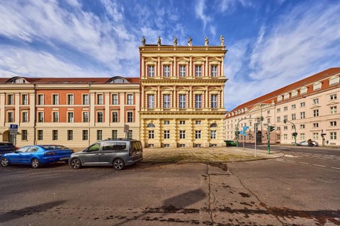 Residential building, historic town house, architect Georg Christian Unger, corner building,