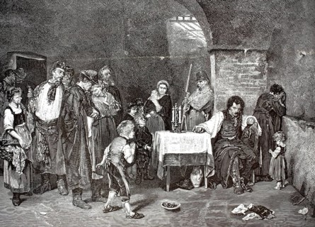 A convict's last day. The work shows the cell of a man sentenced to death the day in front of his