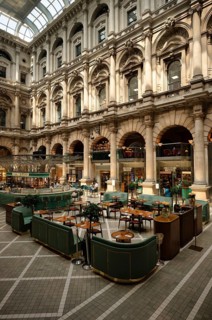 Interior view, exclusive shopping center The Royal Exchange, former stock exchange, financial