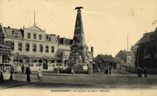Kaiser Wilhelm monument on the island of Norderney, Lower Saxony, Germany, authentic reproduction