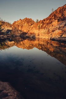 Sunrise Edith Falls in northern Australia, Australia