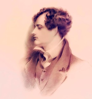 George Gordon Noel Byron, 6th Baron Byron of Rochdale, 1788, 1824, British poet, digital edited