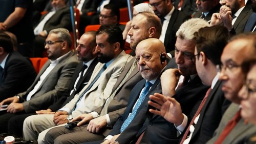 GAZIANTEP, TURKEY - JUNE 9, 2026: Syrian Minister of Economy and Industry Mohammad Nidal al-Shaar