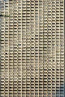 High-rise façade with numerous flats and hotel rooms, State Tower, (Lebua at State Tower), Bang Rak