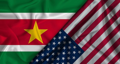 Bilateral relations between Suriname and United States. Flag of Suriname and United States