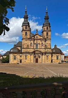 Cathedral Square with St. Salvator Cathedral in Fulda, officially High Cathedral of Fulda or Fulda