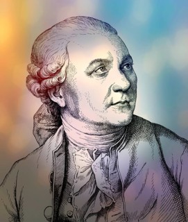 Portrait of Friedrich Gottlieb Klopstock, 1724, 1803, German poet, digitally edited