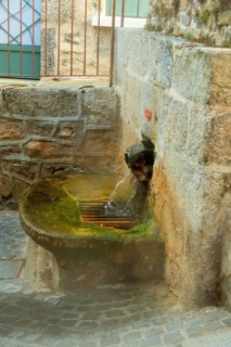 Chaudes-Aigues, spa town, the Par spring, water at 82 degrees Celsius, hottest in Europe, Cantal