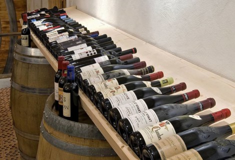 A wine cellar with several quality wines, France