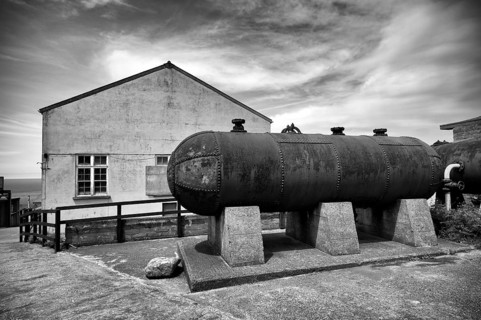 Tank, museum, Geevor Tin Mine, tin mine, mining, Pendeen, Trewellard near St Just in Penwith, black
