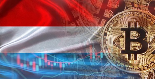Bitcoin cryptocurrency with Luxembourg flag, Investors in cryptocurrency and Blockchain with