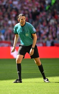 Referee Deniz Aytekin soccer Bundesliga, Allianz Arena, Munich, Bayern, Germany