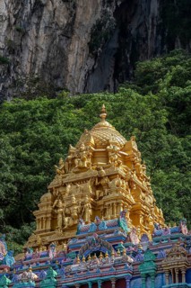 Sri Venkatachalapathi Temple at entrance of the Batu caves, cave complex in Gombak, Selangor near