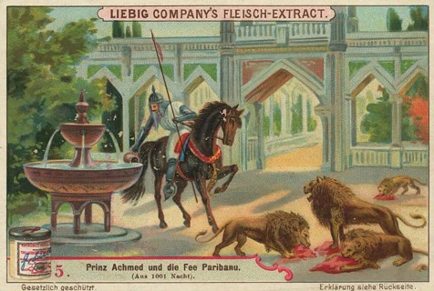 Picture series Prince Achmed and the fairy Paribanu, In order to cure his sick father (the Sultan)