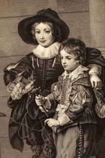 Detail from the painting The Sons of Rubens by Peter Paul Rubens, portrait, child portrait, family