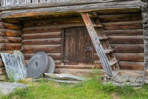 Traditional wooden house on an old farm, Alvdal, Hedmark, Innlandet, Norway, June 2026