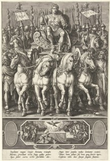 Invehitur Magno Caesar Romana Triumpho, The entry of the great Caesar in the Roman triumphal