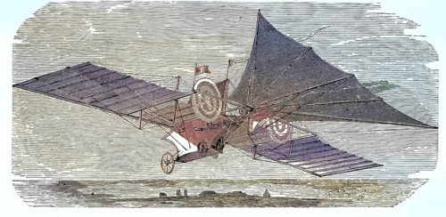 Henson Aerial Steam Carriage, a steam-powered flying machine designed in the mid-19th century. The