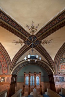 Vault and confessional in the monastery church of the Cistercian Abbey Klosterstift St. Marienthal