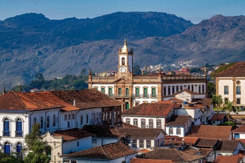 Historic center of the city of Ouro Preto in Minas Gerais, Ouro Preto, Minas Gerais, Brazil