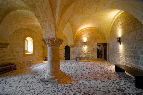 Knights' Hall, Wartburg Castle in the Thuringian Forest, UNESCO World Heritage Site, interior view,