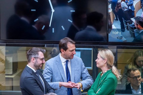 Shortly in front of the swearing-in in the plenary hall, Moritz Oppelt, CDU, Minister of Justice,
