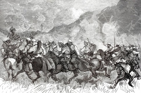 Scene from the Russo-Ottoman War (1877–1878) at the Shipka Pass. This strategically crucial