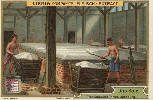 Salt picture series, view of salt production in Lüneburg. Working conditions and the traditional