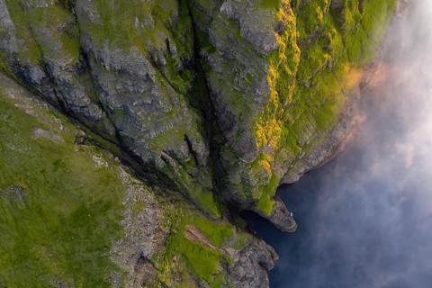 Rugged cliffs, Streymoy island, Faroe Islands, Denmark