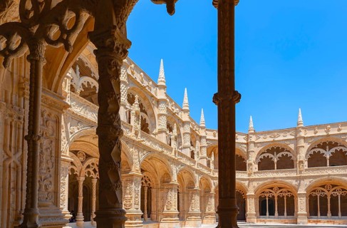 Jeronimos Monastery facade, Belem, Lisbon, Portugal