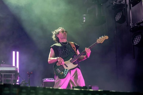 Beat Halberschmidt, bass player from Marteria live at Rock im Park on Zeppelin Field in Nuremberg