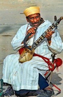 Bedouin, musician from Morocco, traditional costume, man, 65 years, taroudant, Morocco